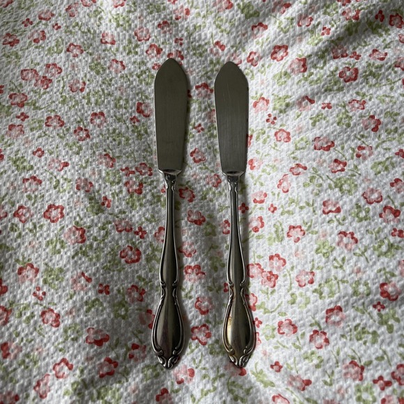 2 Oneida‎ Deluxe Stainless Butter Knife Strathmore Pattern - Picture 1 of 3
